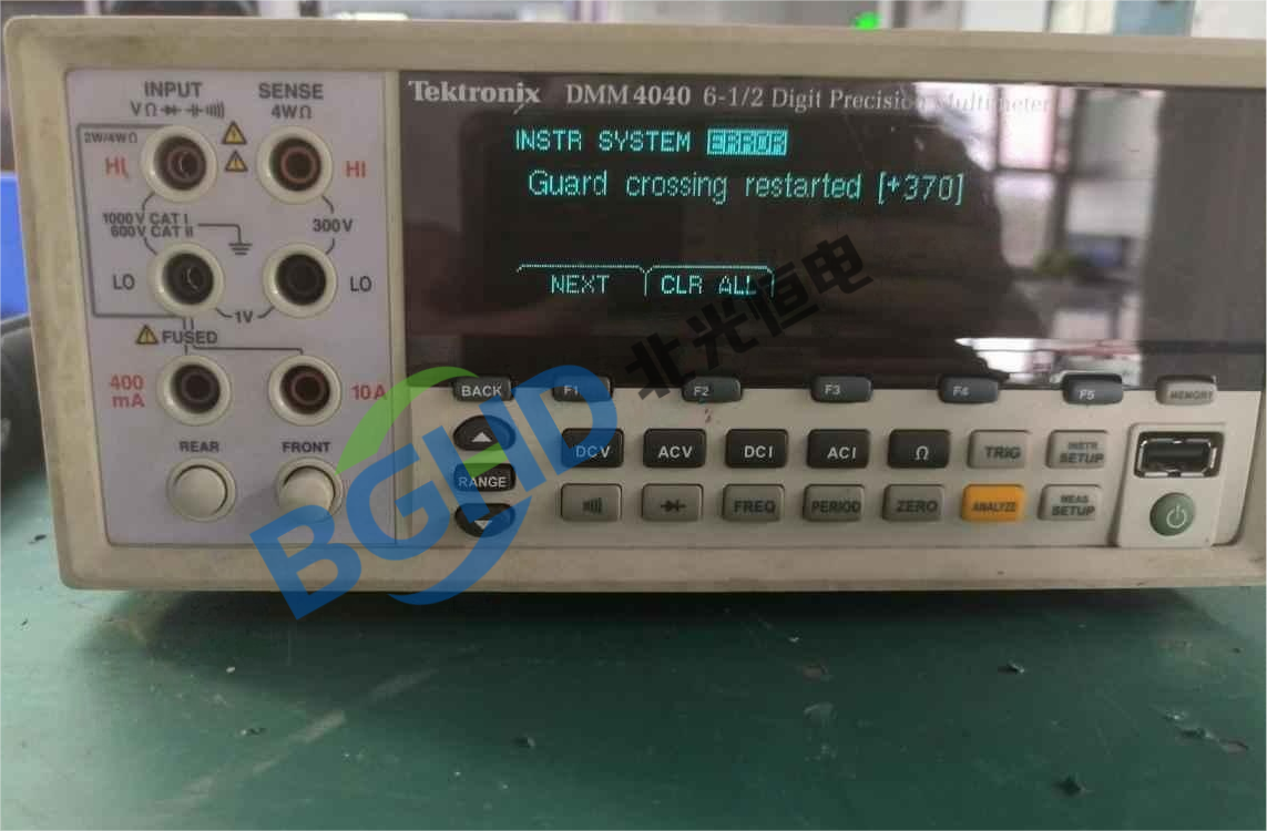 Tektronix泰克台式数字万用表开机报错维修案例