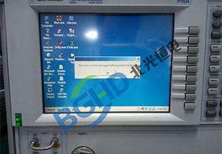 安捷伦E8362C网络分析仪开机无法进入测试界面、停留在Windows桌面故障维修案例