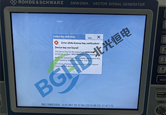 罗德与施瓦茨SMW200A信号源开机报错故障维修案例