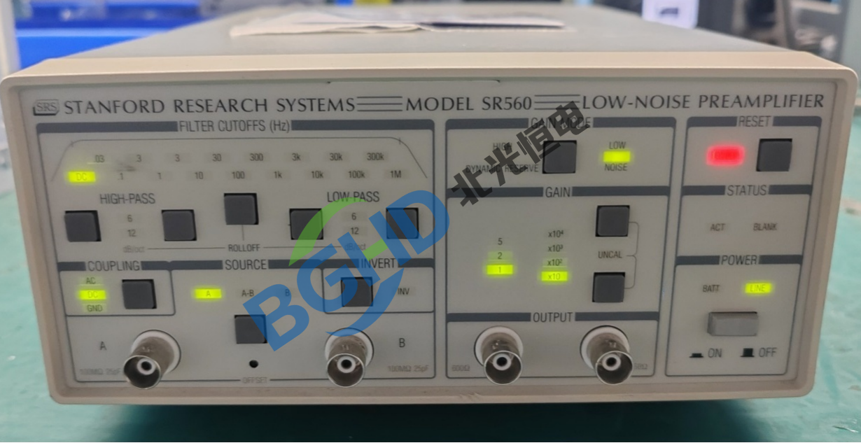 斯坦福SR560低噪声放大器显示过载无法放大故障维修案例